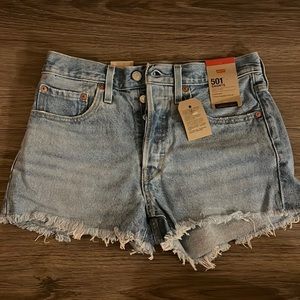 Levi Strauss 501 high rise shorts, size 26. Brand new with tags
